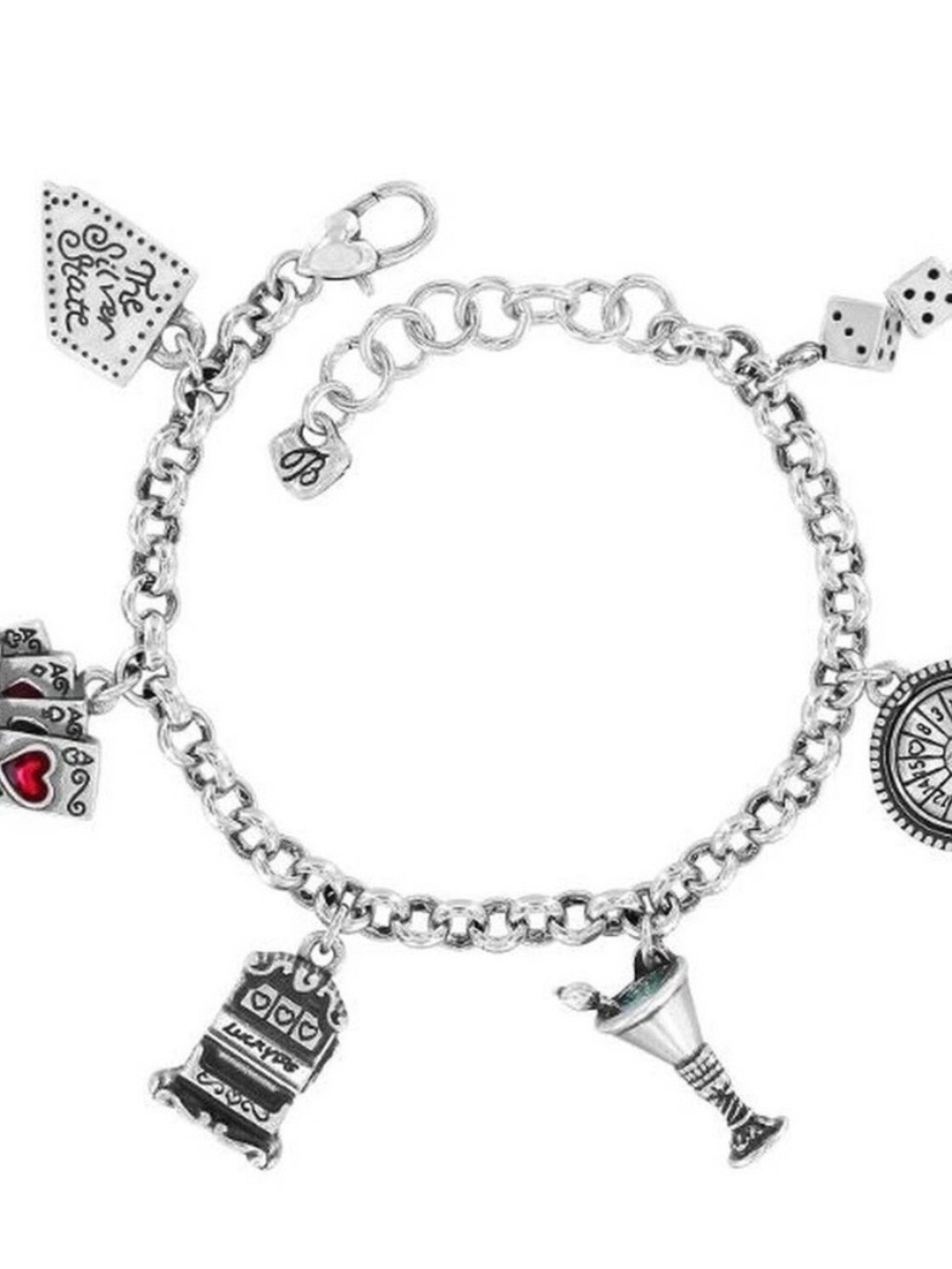 Brighton Silver Las Vegas Nevada Casino Charm Bracelet